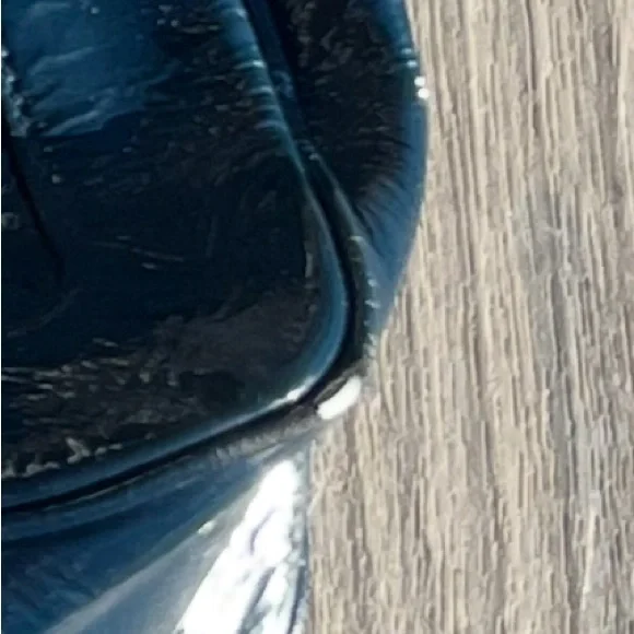 Coach; Navy Blue Patent Leather; Medium; Push Lock; Poppy Satchel; Minor Wear - Picture 15 of 16